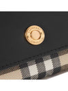 Small Vintage Check Leather Bifold Wallet Black - BURBERRY - BALAAN.