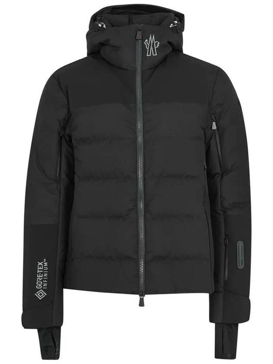 Men's Montmiral MONTMIRAL Gore-Tex Infinium Logo Padded Hooded Jacket Black - MONCLER - BALAAN 1