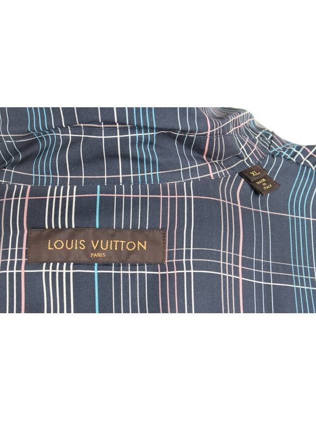 Silk Pajama Shirt XL Navy - LOUIS VUITTON - BALAAN 8