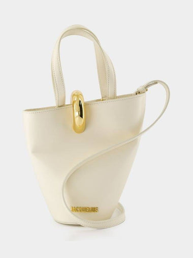 Le Petit Bambola Shopper Bag - Jacquemus - Leather - White - JACQUEMUS - BALAAN 1