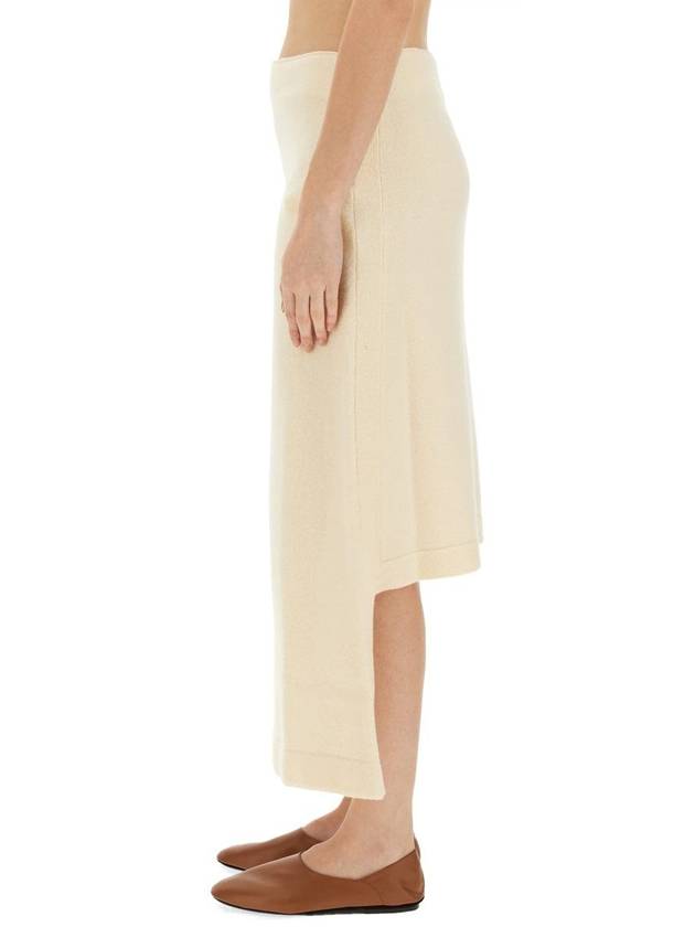 Midi Skirt J02MA0156 J14614109 IVORY - JIL SANDER - BALAAN 5