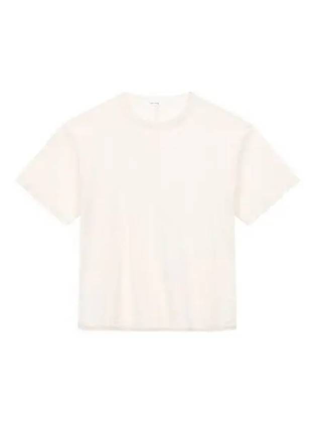 t shirt women lace ham short sleeve ivory - THE ROW - BALAAN 1