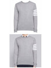 4 Bar Stripe Classic Wool Knit Top Light Grey - THOM BROWNE - BALAAN 6