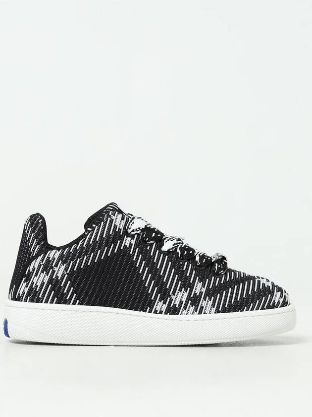 Check Knit Box Low Top Sneakers Black - BURBERRY - BALAAN 2