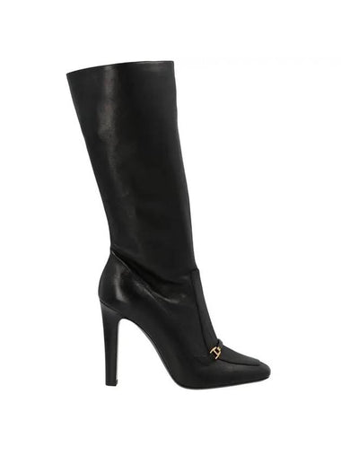 Women's Camden Heel Long Boots Black - SAINT LAURENT - BALAAN 1