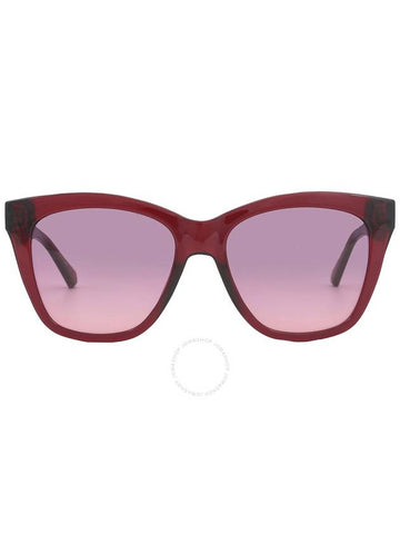 Calvin Klein Red Gradient Square Ladies Sunglasses CKJ22608S 679 54 - CALVIN KLEIN - BALAAN 1