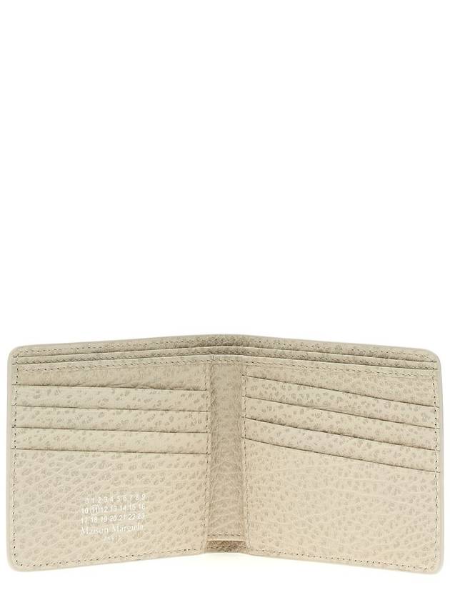 Stitched Leather Bifold Half Wallet Grey - MAISON MARGIELA - BALAAN 9