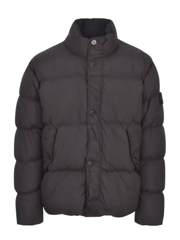 Garment Dyed Crinkle Reps Down Padding Black - STONE ISLAND - BALAAN 4