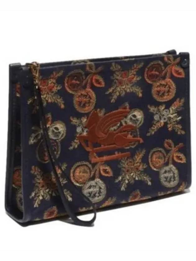 Medium Jacquard Clutch Bag Navy - ETRO - BALAAN 2