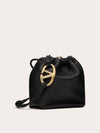 V Logo Pouf Drawstring Small Shoulder Bag Black - VALENTINO - BALAAN 3