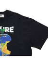 Men's Earth Apple Motif Cotton Short Sleeve T-Shirt Black - MSGM - BALAAN 5