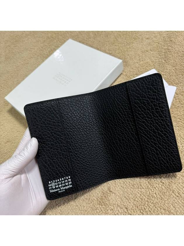 4 Stitch Passport Wallet Black - MAISON MARGIELA - BALAAN 4