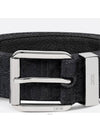 Logo Jacquard Leather Belt Black - DIOR - BALAAN 5