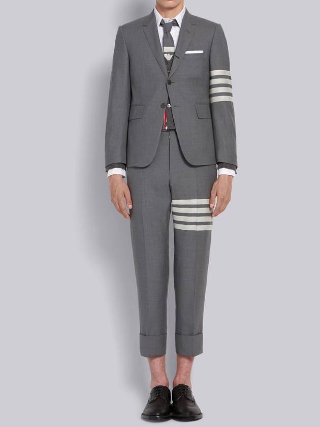 Plain Weave Suiting 4 Bar Classic Sport Jacket Medium Grey - THOM BROWNE - BALAAN 3