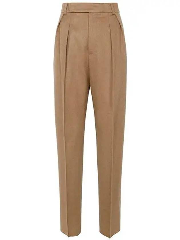 Camel Kefalos Wool Slacks 001 1209594 - MAX MARA - BALAAN 1