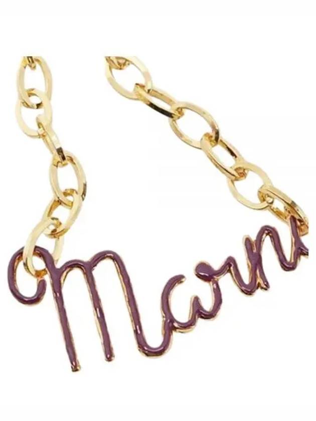 Logo Chain Necklace Gold - MARNI - BALAAN 2