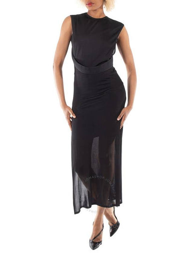 Burberry Ladies Black Side-Slit Sheer Maxi Dress, Brand Size 2 (US Size 0) - BURBERRY - BALAAN 1