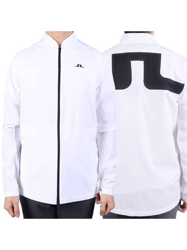 Men's Jeff Hybrid Zip-Up Jacket White - J.LINDEBERG - BALAAN 1