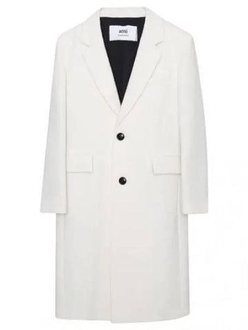 Two Button Virgin Wool Long Coat Men - AMI - BALAAN 1