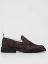 Shearling Lining Suede Penny Loafers Brown - THOM BROWNE - BALAAN 2