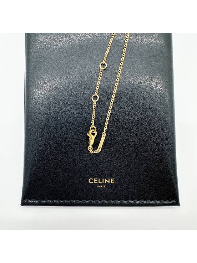 Triomphe Rhinestone Brass Crystal Necklace Gold - CELINE - BALAAN 6