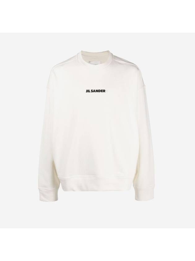 Logo Sweatshirt Natural - JIL SANDER - BALAAN.