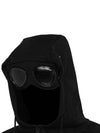 Diagonal Raised Fleece Goggle Hooded Jacket Black - CP COMPANY - BALAAN 5