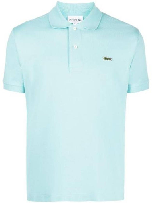 Men's Logo Classic Fit Short Sleeve PK Shirt Blue - LACOSTE - BALAAN 1