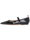 Soft Patent Leather Pointed Thom John Flat Black - THOM BROWNE - BALAAN 4