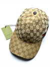 Original GG Web Supreme Canvas Baseball Ball Cap Beige Ebony - GUCCI - BALAAN 4