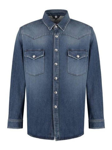 Long Sleeve Shirt 8071542146514 B6282 DENIM - BURBERRY - BALAAN 1