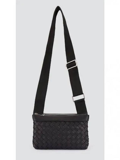 Intrecciato Classic Messenger Bag Black - BOTTEGA VENETA - BALAAN 2