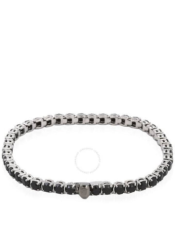 Swarovski Black Ruthenium Plated Round Cut Matrix Tennis Bracelet, Size Large - SWAROVSKI - BALAAN 1