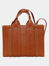 Woody Small Leather Tote Bag Brown - CHLOE - BALAAN 4