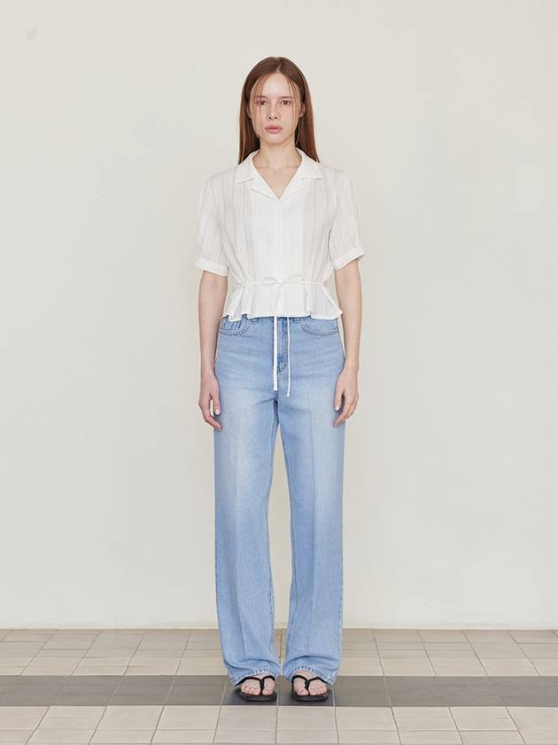 Summer Straight Denim Pants Light blue - LESEIZIEME - BALAAN 1