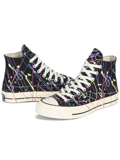 Chuck 70 Splatter High Top Sneakers Black - CONVERSE - BALAAN 2