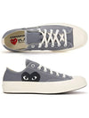 P1K121 1 PLAY Hidden Heart Chuck Taylor Low Sneakers Gray - COMME DES GARCONS - BALAAN 5