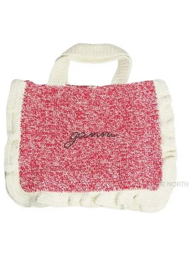 Crochet Tote Bag Pink - GANNI - BALAAN 2