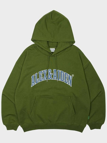 Big Arch Applique Hoodie Olive - ALEX&AIDEN - BALAAN 1