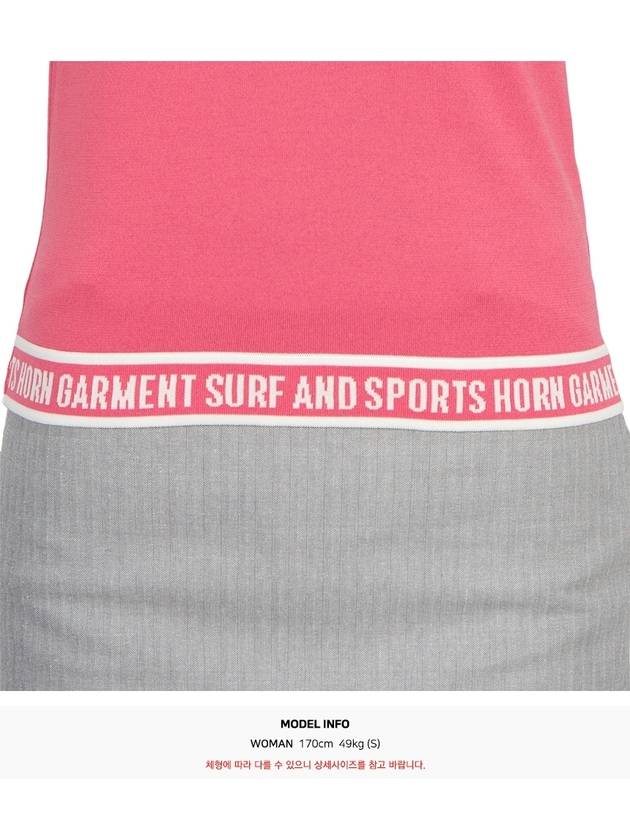 Women's Logo Short Sleeve PK Shirt Pink - HORN GARMENT - BALAAN 10