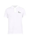 Men's Logo Print PK Shirt White - MONCLER - BALAAN.