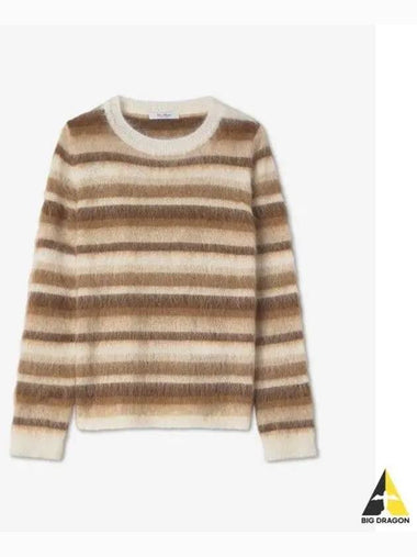 Colonia mohair striped knit beige brown 13660923600010 - MAX MARA - BALAAN 1