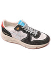 Men's Running Sole Suede Low Top Sneakers Cream Dark Grey - GOLDEN GOOSE - BALAAN 4