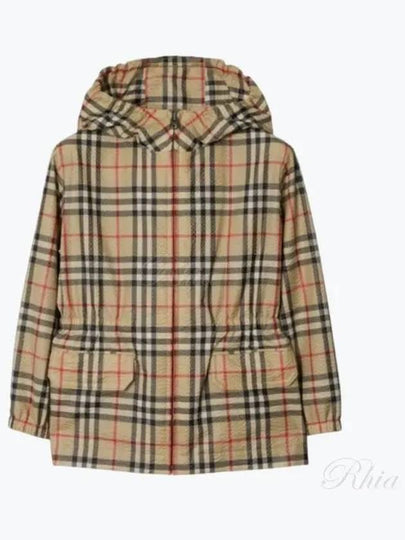 Kids Vintage Check Hooded Jacket Archive Beige - BURBERRY - BALAAN 2