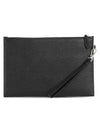 Logo Tenery Leather Clutch Bag Black - BALLY - BALAAN 5