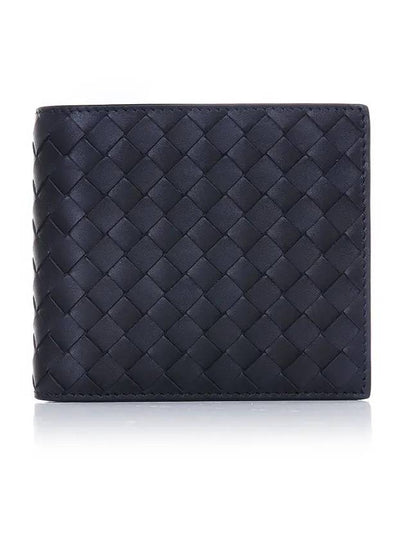 Men's Intrecciato Half Wallet Navy - BOTTEGA VENETA - BALAAN 2