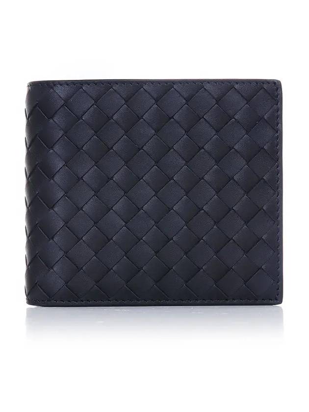 Men's Intrecciato Half Wallet Navy - BOTTEGA VENETA - BALAAN 3