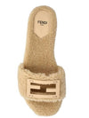 Baguette Leather Slide Slippers Ivory - FENDI - BALAAN 4