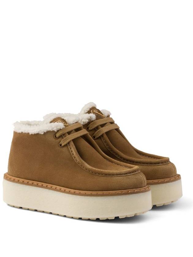 suede chukka winter boots cinnamon - PRADA - BALAAN 3