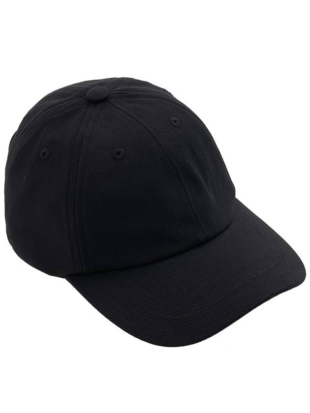 Women's Side Logo Embroidered Ball Cap Black - JACQUEMUS - BALAAN.